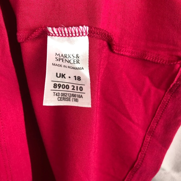MARKS & SPENCER PINK BLOUSE V NECK SHORT SLEEVE - Picture 5 of 6